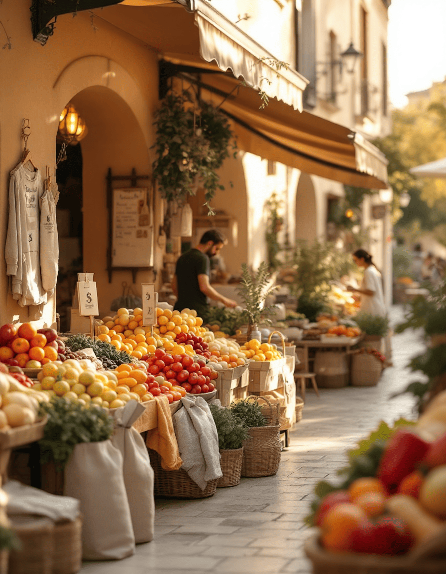 Marché local authentique et coloré de la Costa Blanca sous le soleil